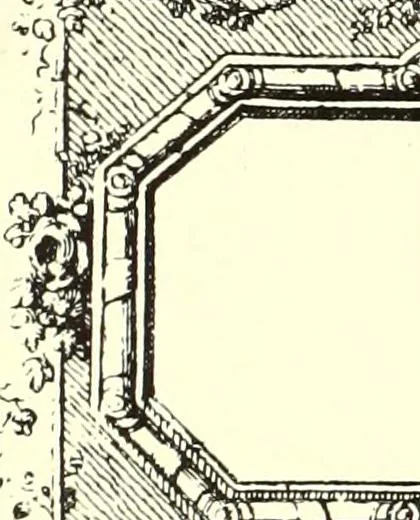 An illustration from An historical guide to French interiors, furniture, decoration, woodwork, & allied arts during the last half of the seventeenth century, the whole of the eighteenth century, and the earlier part of the nineteenth, 1900, leaf 284