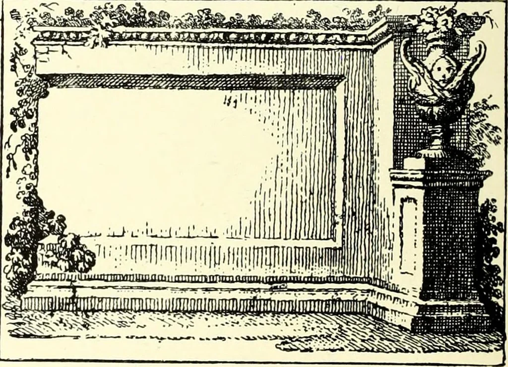 An illustration from An historical guide to French interiors, furniture, decoration, woodwork, & allied arts during the last half of the seventeenth century, the whole of the eighteenth century, and the earlier part of the nineteenth, 1900, leaf 284