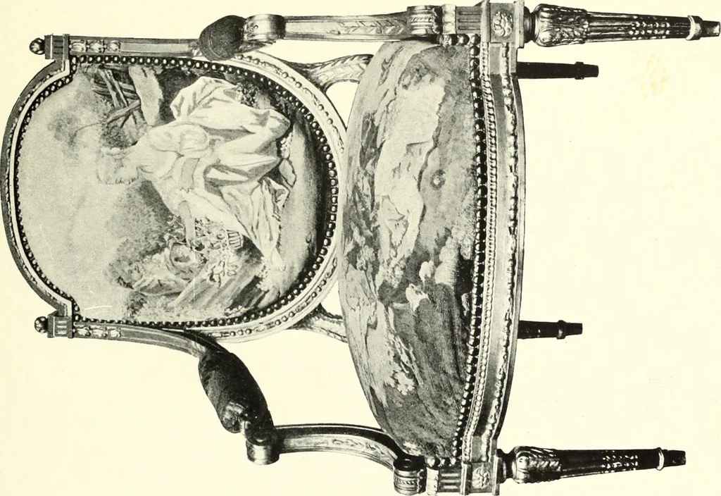 An illustration from An historical guide to French interiors, furniture, decoration, woodwork, & allied arts during the last half of the seventeenth century, the whole of the eighteenth century, and the earlier part of the nineteenth, 1900, leaf 289