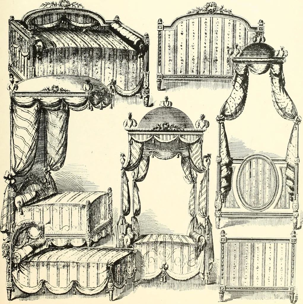 An illustration from An historical guide to French interiors, furniture, decoration, woodwork, & allied arts during the last half of the seventeenth century, the whole of the eighteenth century, and the earlier part of the nineteenth, 1900, leaf 293