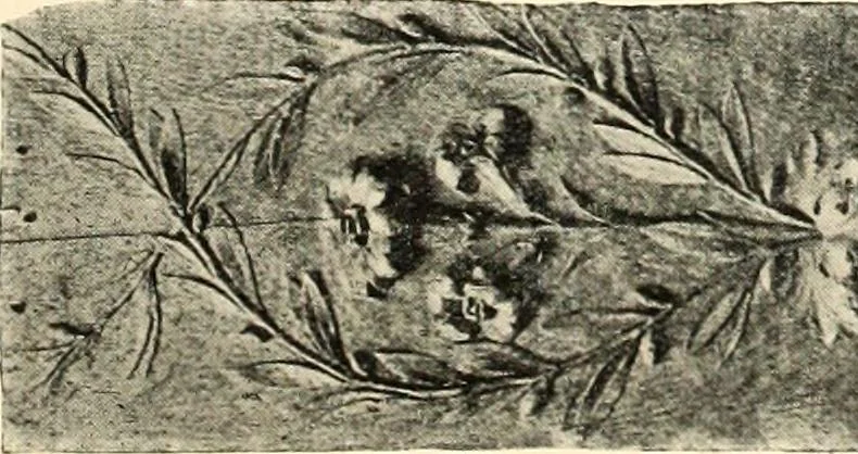 An illustration from An historical guide to French interiors, furniture, decoration, woodwork, & allied arts during the last half of the seventeenth century, the whole of the eighteenth century, and the earlier part of the nineteenth, 1900, leaf 297
