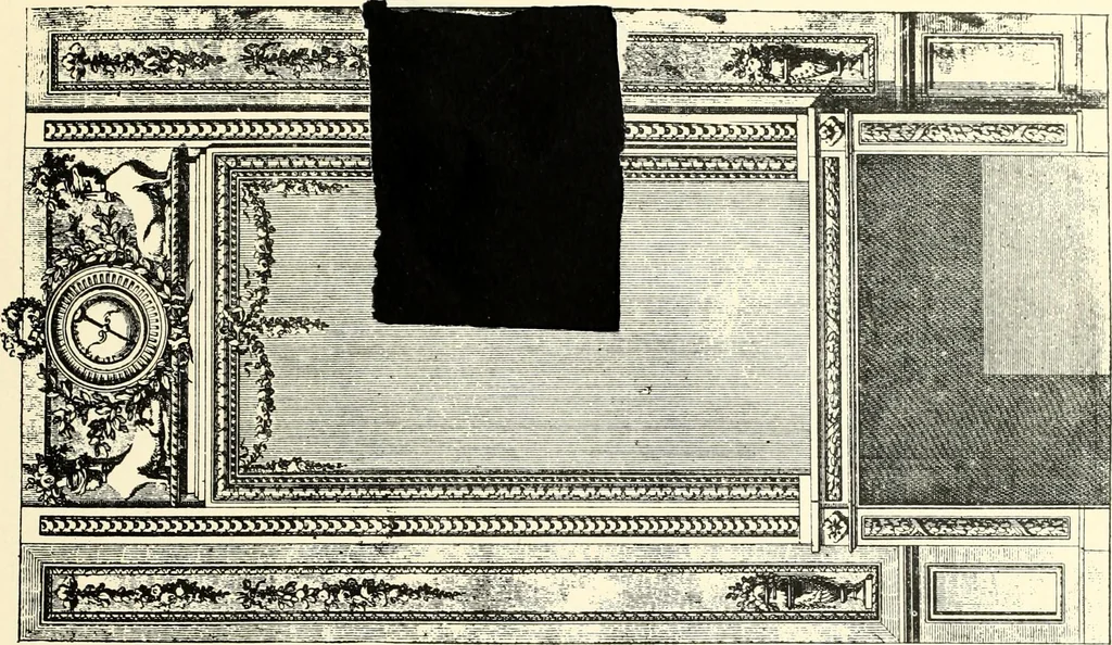 An illustration from An historical guide to French interiors, furniture, decoration, woodwork, & allied arts during the last half of the seventeenth century, the whole of the eighteenth century, and the earlier part of the nineteenth, 1900, leaf 299