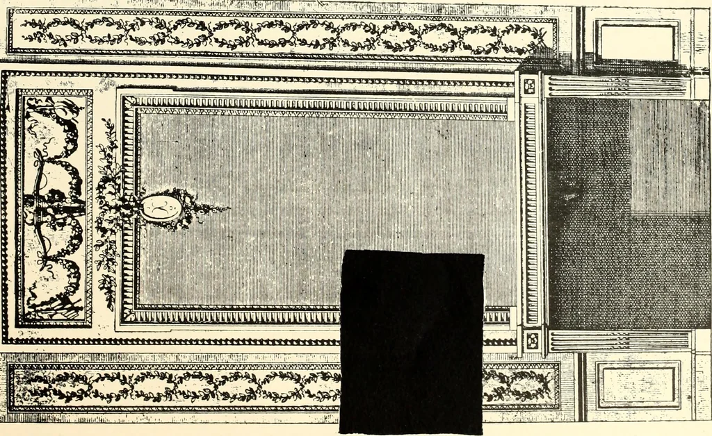 An illustration from An historical guide to French interiors, furniture, decoration, woodwork, & allied arts during the last half of the seventeenth century, the whole of the eighteenth century, and the earlier part of the nineteenth, 1900, leaf 299