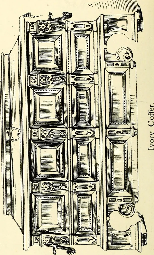 An illustration from An historical guide to French interiors, furniture, decoration, woodwork, & allied arts during the last half of the seventeenth century, the whole of the eighteenth century, and the earlier part of the nineteenth, 1900, leaf 30