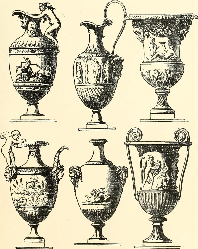 An illustration from An historical guide to French interiors, furniture, decoration, woodwork, & allied arts during the last half of the seventeenth century, the whole of the eighteenth century, and the earlier part of the nineteenth, 1900, leaf 305