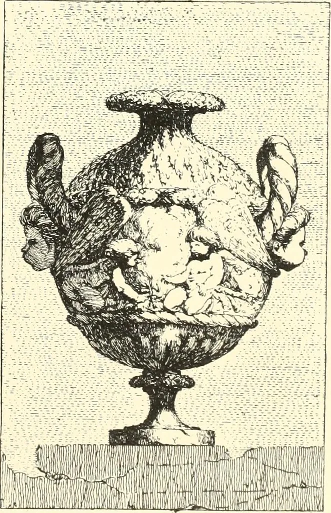 An illustration from An historical guide to French interiors, furniture, decoration, woodwork, & allied arts during the last half of the seventeenth century, the whole of the eighteenth century, and the earlier part of the nineteenth, 1900, leaf 305