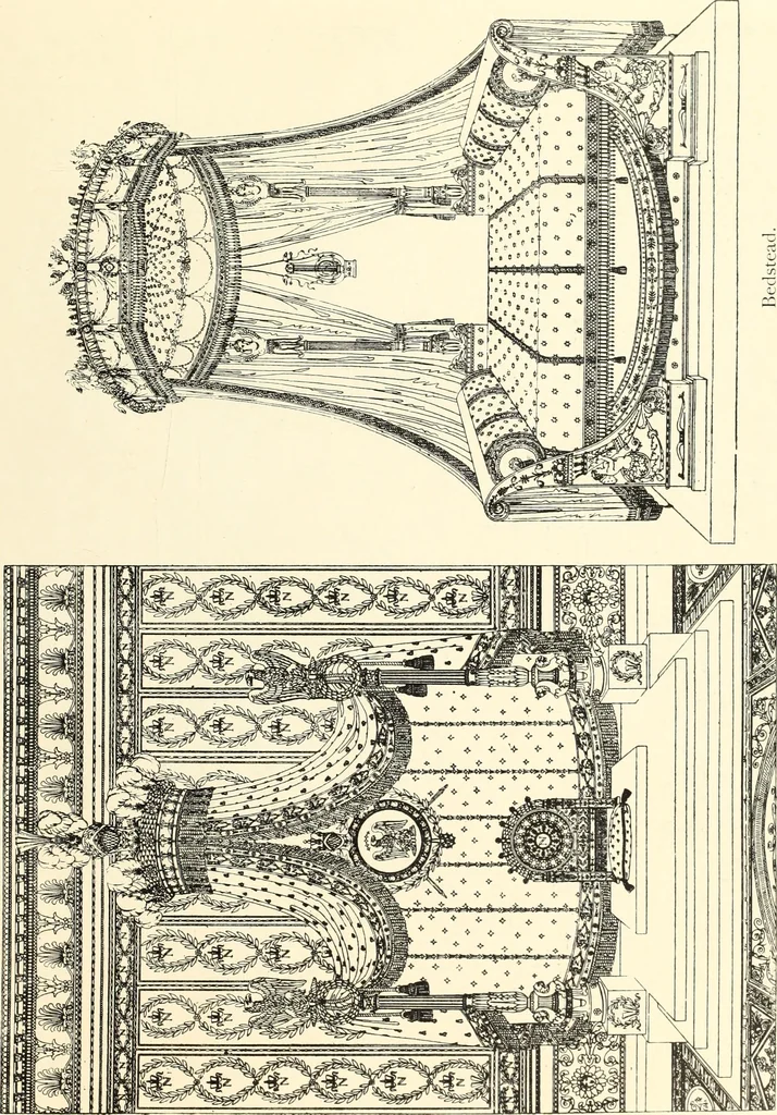 An illustration from An historical guide to French interiors, furniture, decoration, woodwork, & allied arts during the last half of the seventeenth century, the whole of the eighteenth century, and the earlier part of the nineteenth, 1900, leaf 307