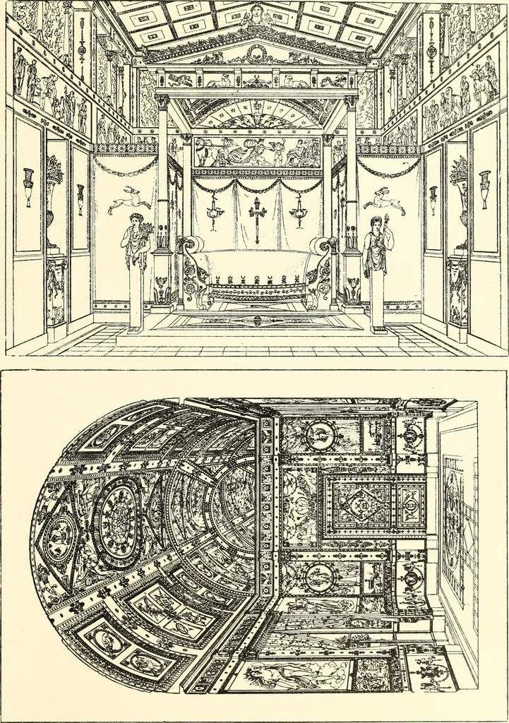 An illustration from An historical guide to French interiors, furniture, decoration, woodwork, & allied arts during the last half of the seventeenth century, the whole of the eighteenth century, and the earlier part of the nineteenth, 1900, leaf 311