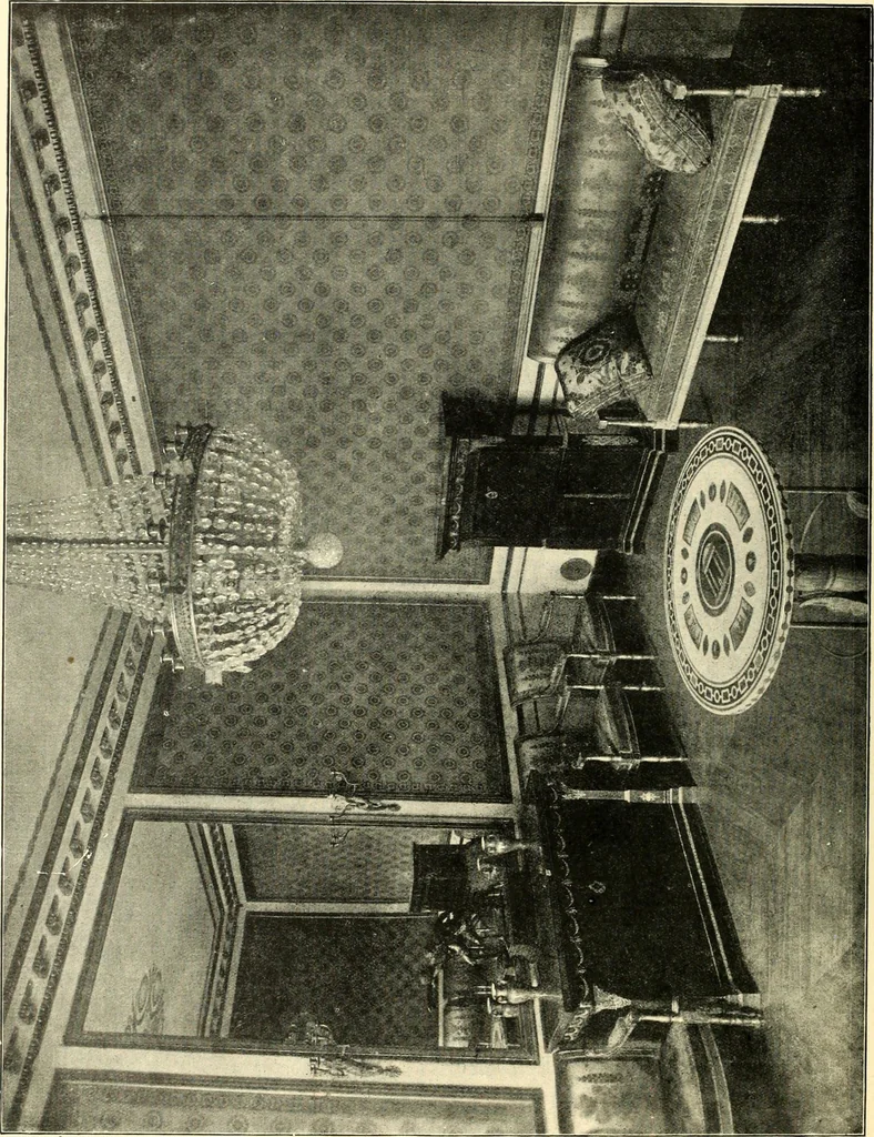 An illustration from An historical guide to French interiors, furniture, decoration, woodwork, & allied arts during the last half of the seventeenth century, the whole of the eighteenth century, and the earlier part of the nineteenth, 1900, leaf 316