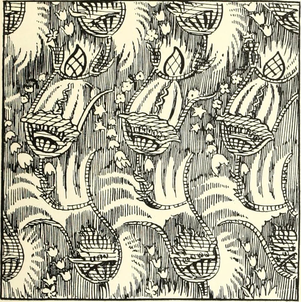 An illustration from An historical guide to French interiors, furniture, decoration, woodwork, & allied arts during the last half of the seventeenth century, the whole of the eighteenth century, and the earlier part of the nineteenth, 1900, leaf 33