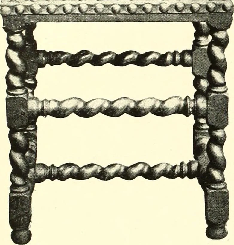 An illustration from An historical guide to French interiors, furniture, decoration, woodwork, & allied arts during the last half of the seventeenth century, the whole of the eighteenth century, and the earlier part of the nineteenth, 1900, leaf 38