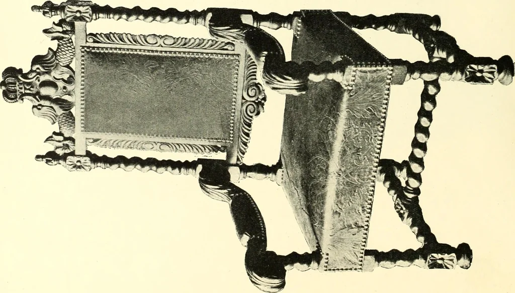 An illustration from An historical guide to French interiors, furniture, decoration, woodwork, & allied arts during the last half of the seventeenth century, the whole of the eighteenth century, and the earlier part of the nineteenth, 1900, leaf 38