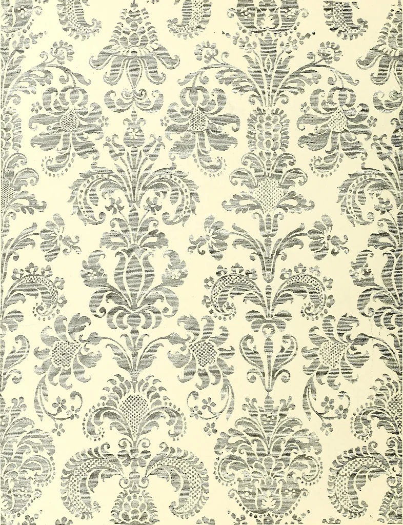 An illustration from An historical guide to French interiors, furniture, decoration, woodwork, & allied arts during the last half of the seventeenth century, the whole of the eighteenth century, and the earlier part of the nineteenth, 1900, leaf 48