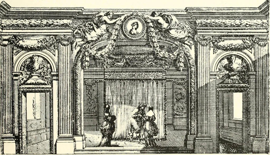 An illustration from An historical guide to French interiors, furniture, decoration, woodwork, & allied arts during the last half of the seventeenth century, the whole of the eighteenth century, and the earlier part of the nineteenth, 1900, leaf 63