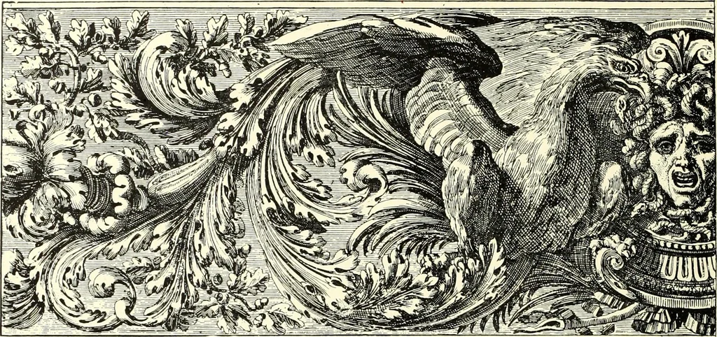 An illustration from An historical guide to French interiors, furniture, decoration, woodwork, & allied arts during the last half of the seventeenth century, the whole of the eighteenth century, and the earlier part of the nineteenth, 1900, leaf 78