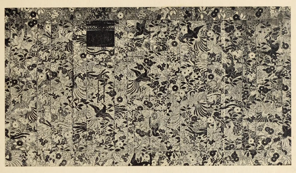 An illustration from An historical sketch of nishiki and kinran brocades; with a catalog on one hundred and twenty rare specimens dating from 1400 to 1812 A. D., 1914, leaf 33
