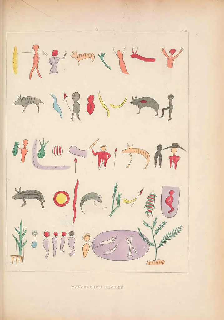 An illustration from Historical and statistical information respecting the history, condition, and prospects of the Indian tribes of the United States : collected and prepared under the direction of the Bureau of Indian Affairs per act of Congress of March 3rd, 1847, 1851, leaf 195