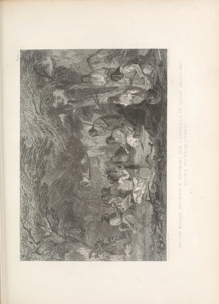 An illustration from Historical and statistical information respecting the history, condition, and prospects of the Indian tribes of the United States : collected and prepared under the direction of the Bureau of Indian Affairs per act of Congress of March 3rd, 1847, 1851, leaf 93