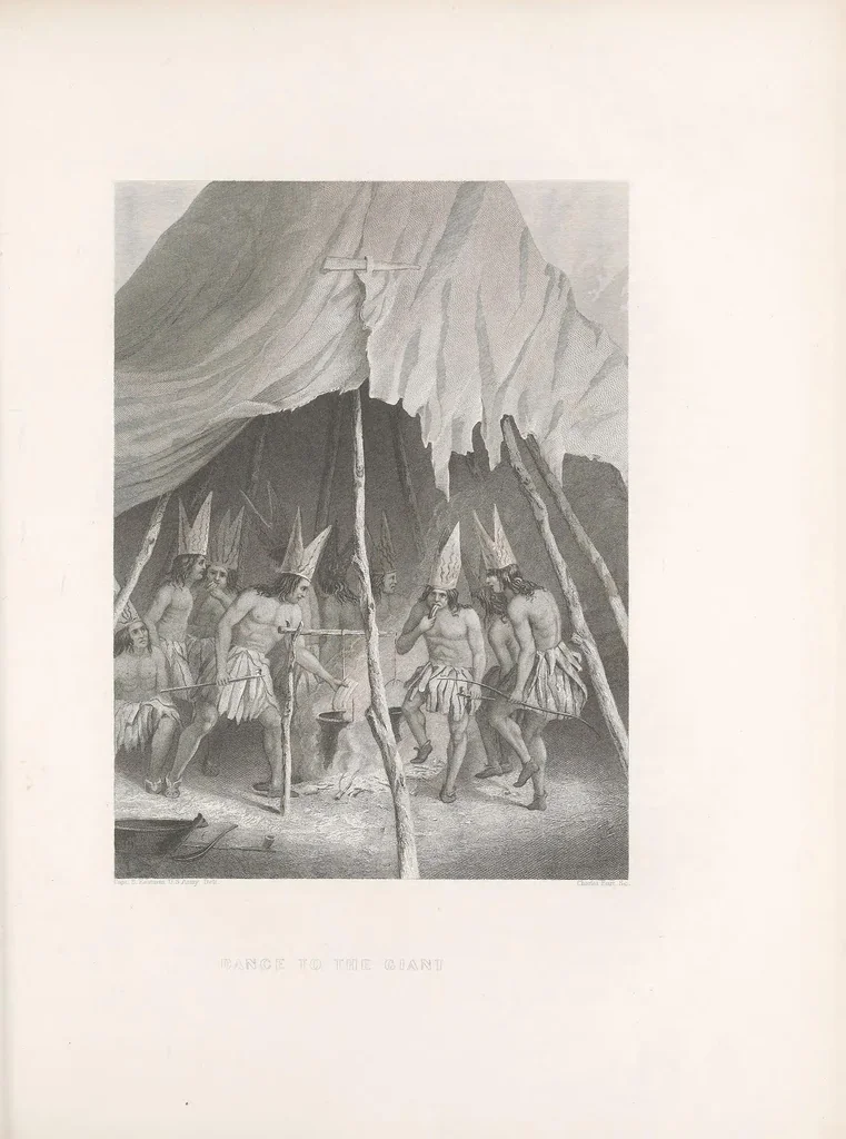 An illustration from Historical and statistical information respecting the history, condition, and prospects of the Indian tribes of the United States : collected and prepared under the direction of the Bureau of Indian Affairs per act of Congress of March 3rd, 1847, 1851, leaf 571