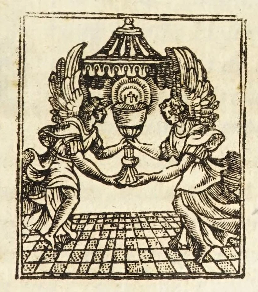 An illustration from Historica narratione della chiesa parocchiale et Archiconfraternità del Santissimo Corpo di Christo, posto in S. Giacomo Apostolo in Borgo, 1649, leaf 5