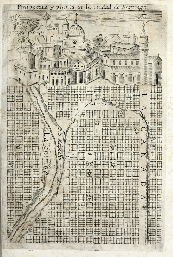 An illustration from Historica relatione del regno di Cile : e delle missioni e ministerij che esercita in quelle la Compagnia di Giesu, 1646, leaf 195
