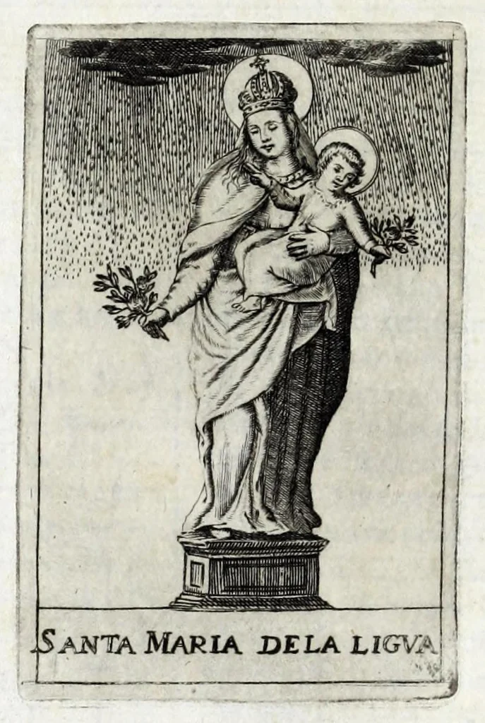 An illustration from Historica relatione del regno di Cile : e delle missioni e ministerij che esercita in quelle la Compagnia di Giesu, 1646, leaf 214