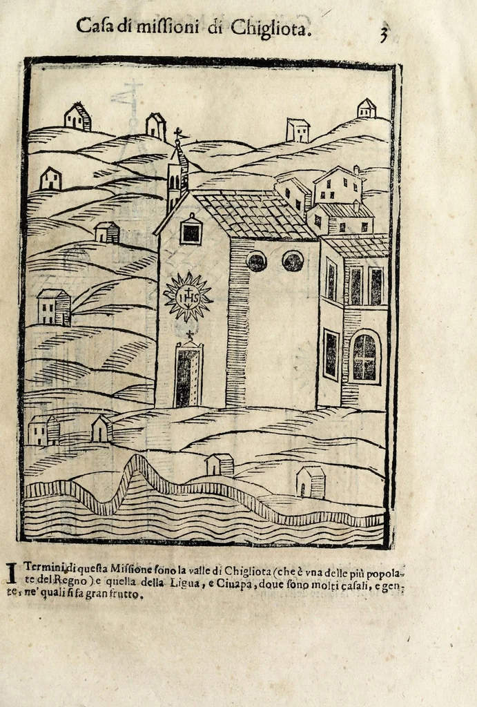 An illustration from Historica relatione del regno di Cile : e delle missioni e ministerij che esercita in quelle la Compagnia di Giesu, 1646, leaf 433