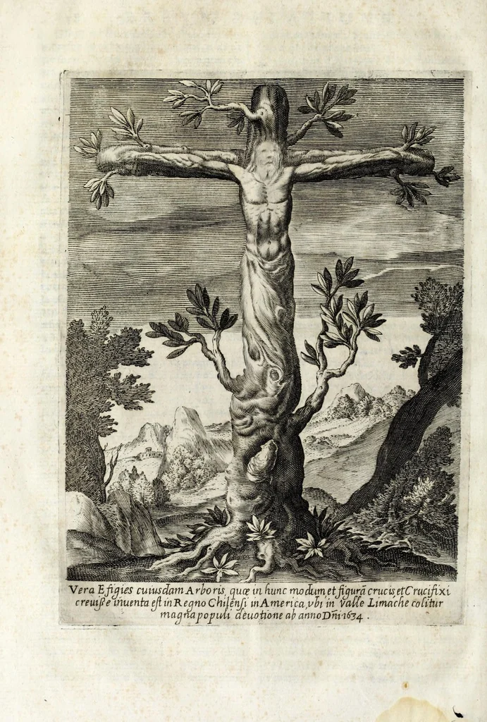 An illustration from Historica relatione del regno di Cile : e delle missioni e ministerij che esercita in quelle la Compagnia di Giesu, 1646, leaf 72