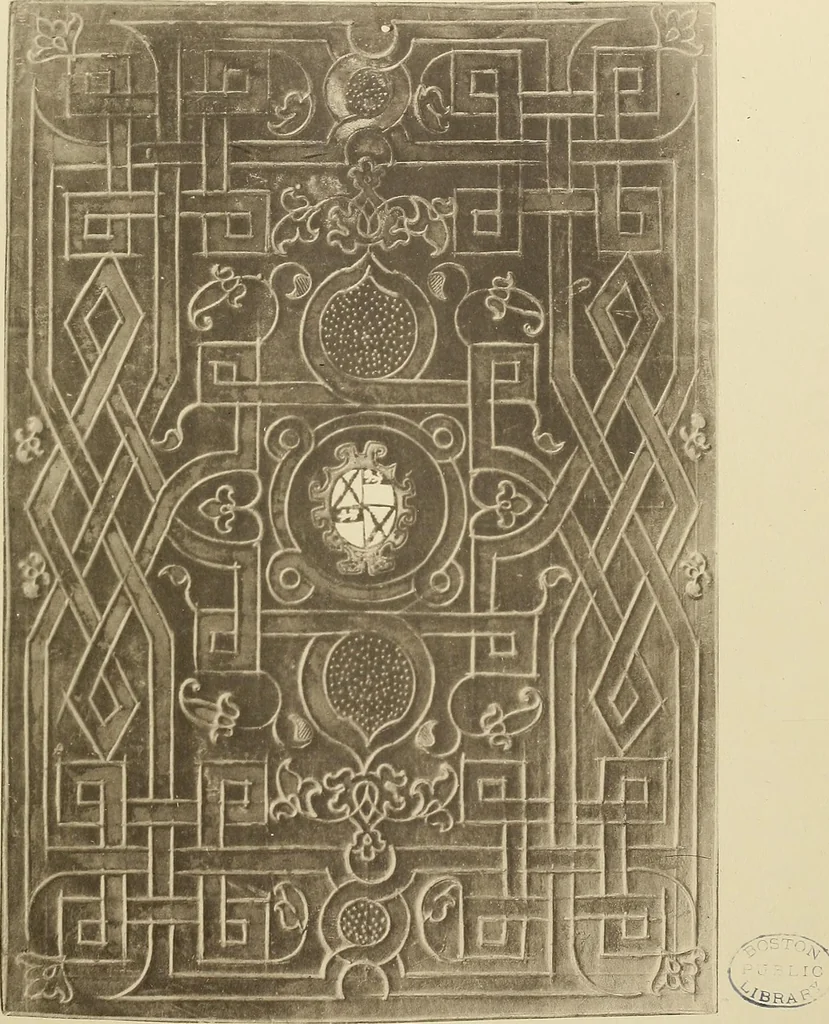 An illustration from Historic bindings in the Bodleian Library, Oxford : with reproductions of twenty-four of the finest bindings, 1891, leaf 106