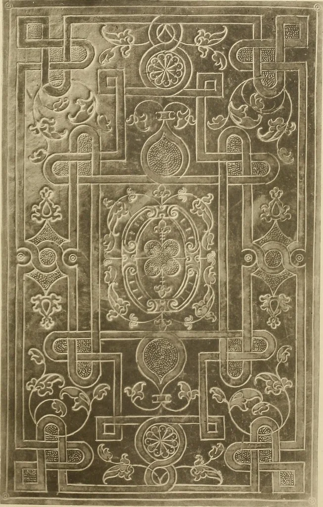 An illustration from Historic bindings in the Bodleian Library, Oxford : with reproductions of twenty-four of the finest bindings, 1891, leaf 112