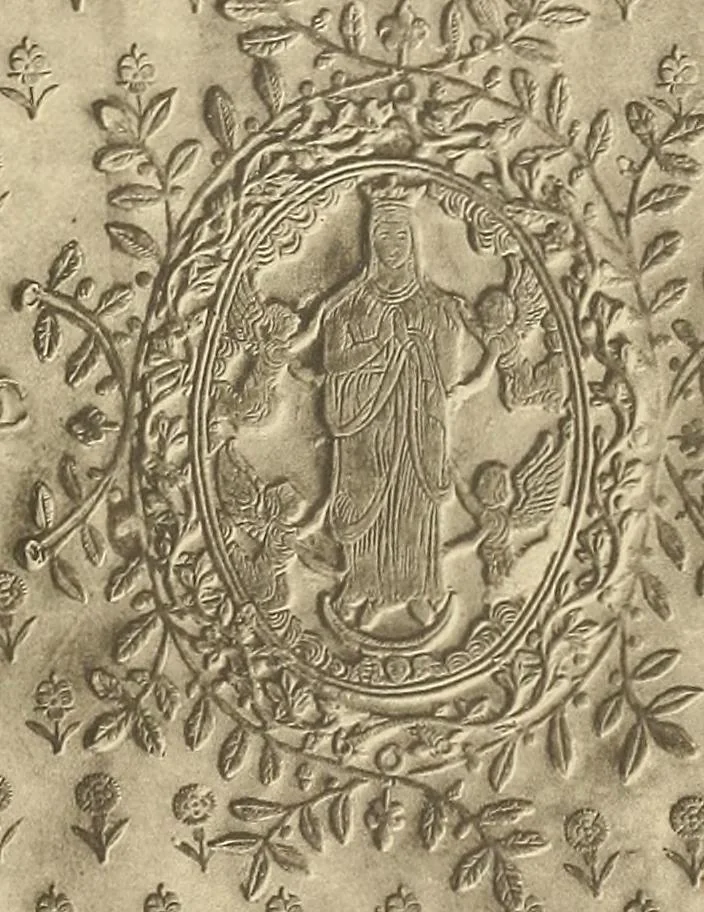 An illustration from Historic bindings in the Bodleian Library, Oxford : with reproductions of twenty-four of the finest bindings, 1891, leaf 144
