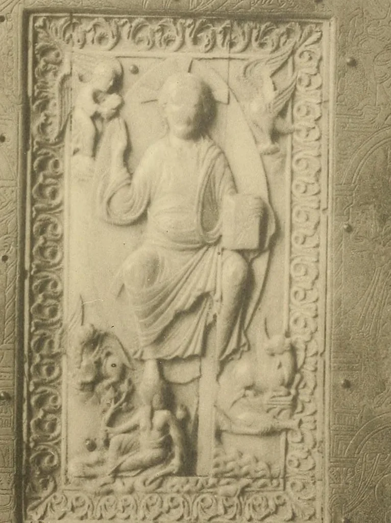 An illustration from Historic bindings in the Bodleian Library, Oxford : with reproductions of twenty-four of the finest bindings, 1891, leaf 60