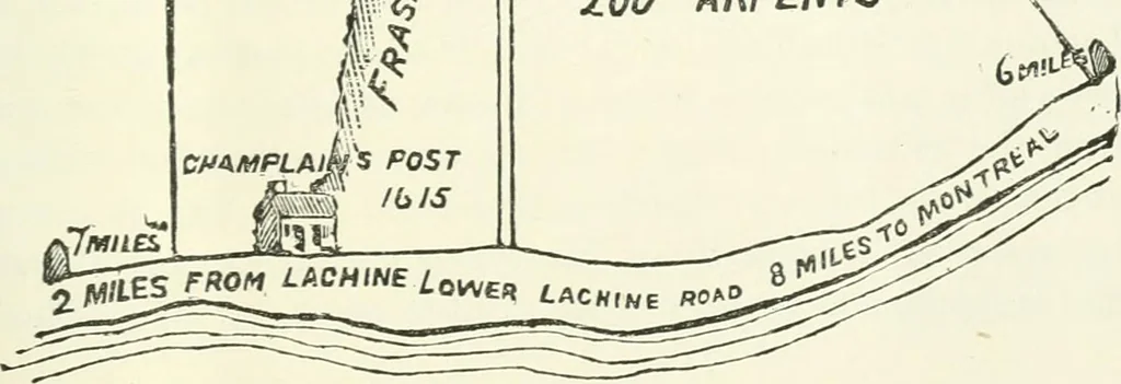 An illustration from Historic Canadian ground : the La Salle homestead of 1666 and other old landmarks of French Canada on the Lower Lachine Road, 1892, leaf 18
