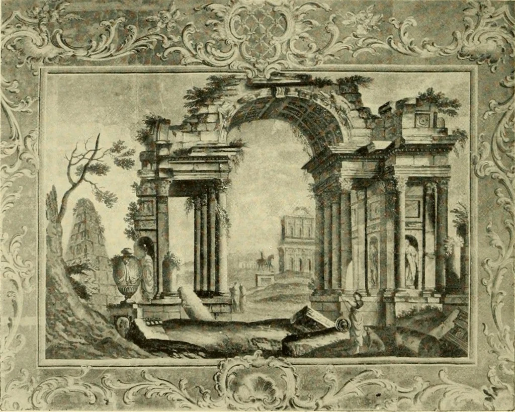 An illustration from Historic homes of New England, 1914, leaf 109