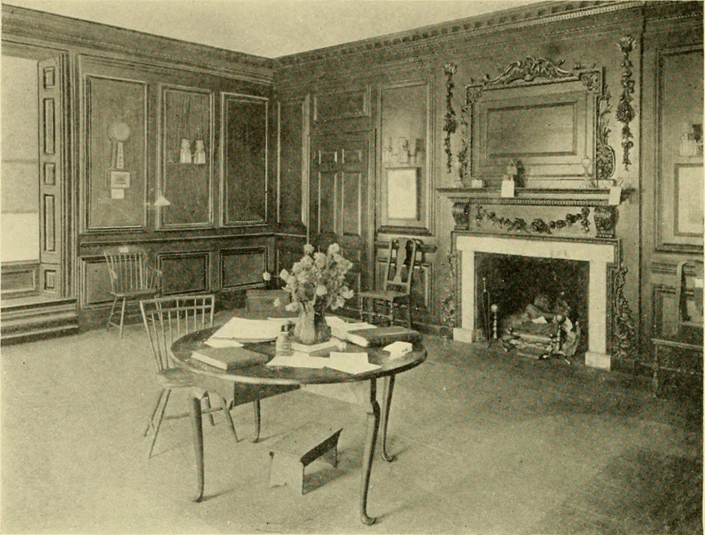 An illustration from Historic homes of New England, 1914, leaf 115