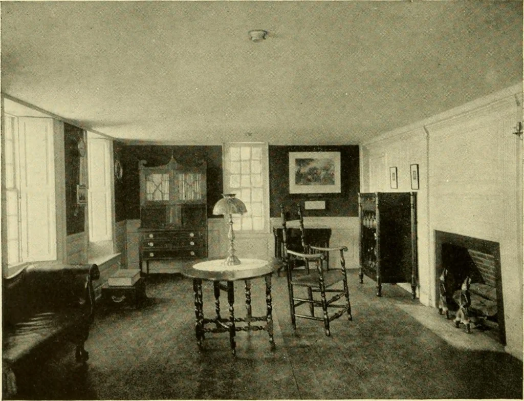 An illustration from Historic homes of New England, 1914, leaf 127
