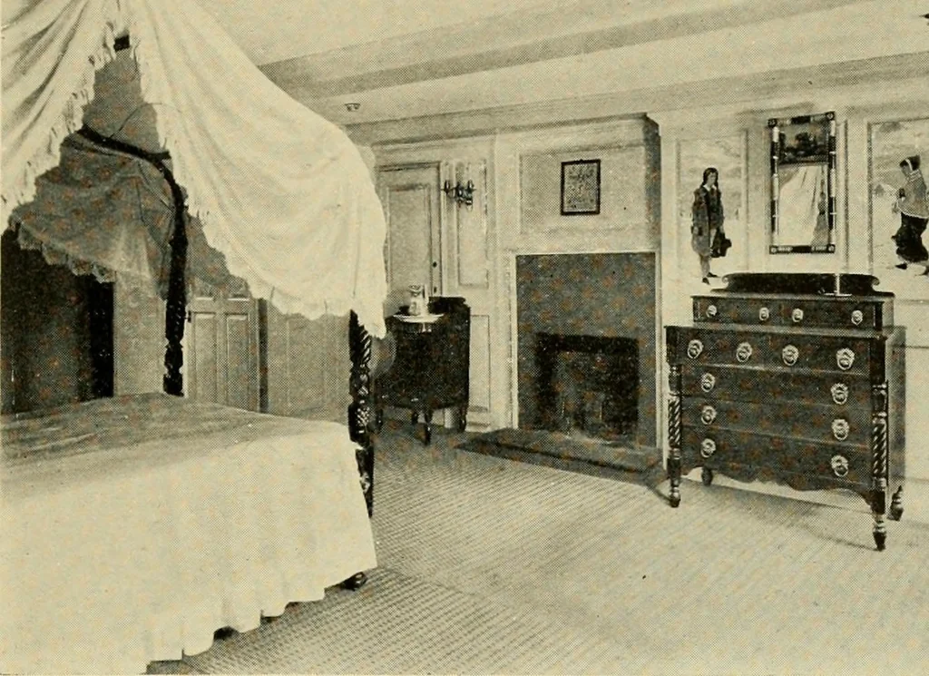 An illustration from Historic homes of New England, 1914, leaf 136