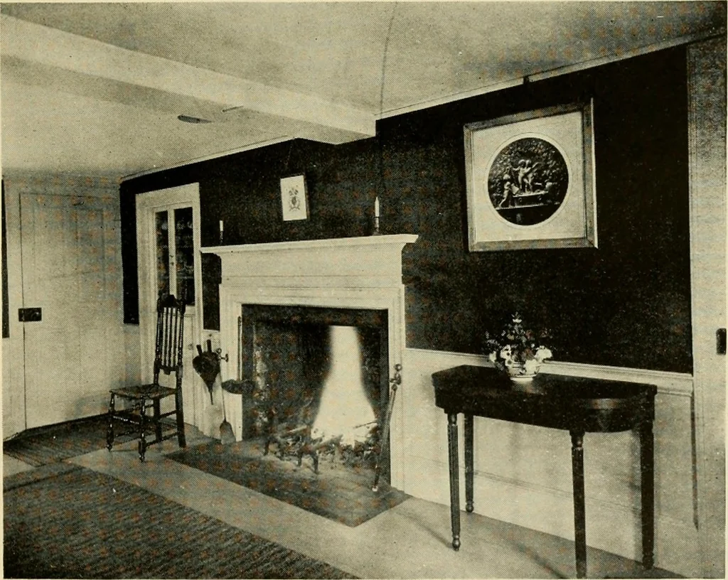 An illustration from Historic homes of New England, 1914, leaf 144
