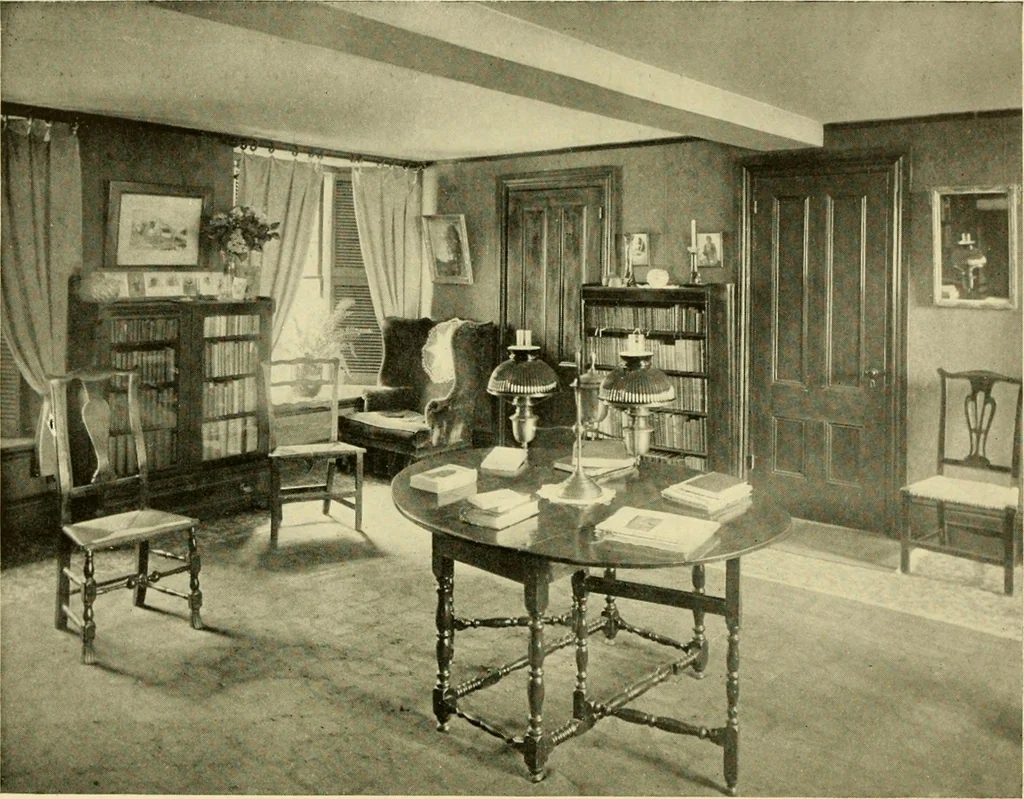 An illustration from Historic homes of New England, 1914, leaf 161