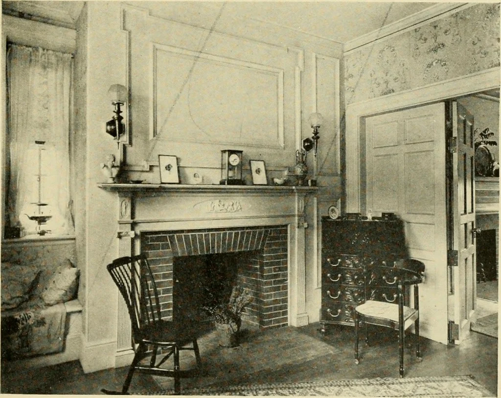 An illustration from Historic homes of New England, 1914, leaf 180