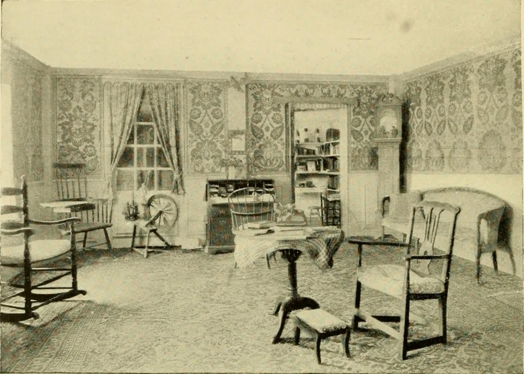 An illustration from Historic homes of New England, 1914, leaf 209