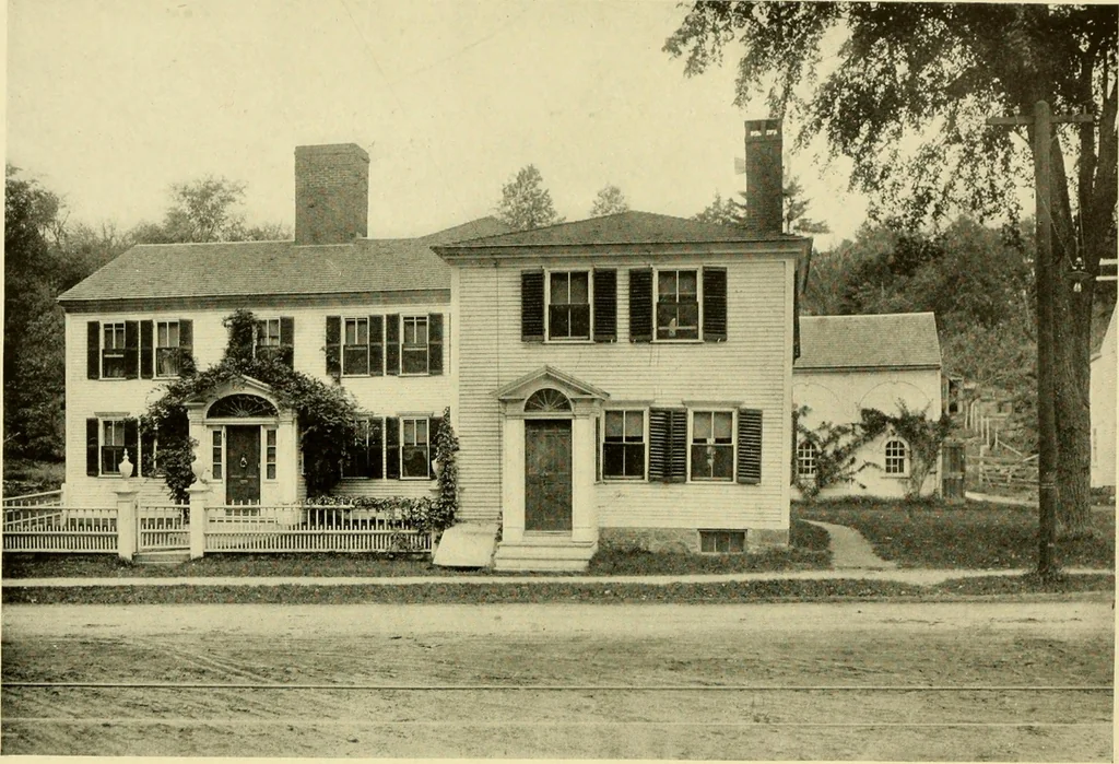 An illustration from Historic homes of New England, 1914, leaf 233