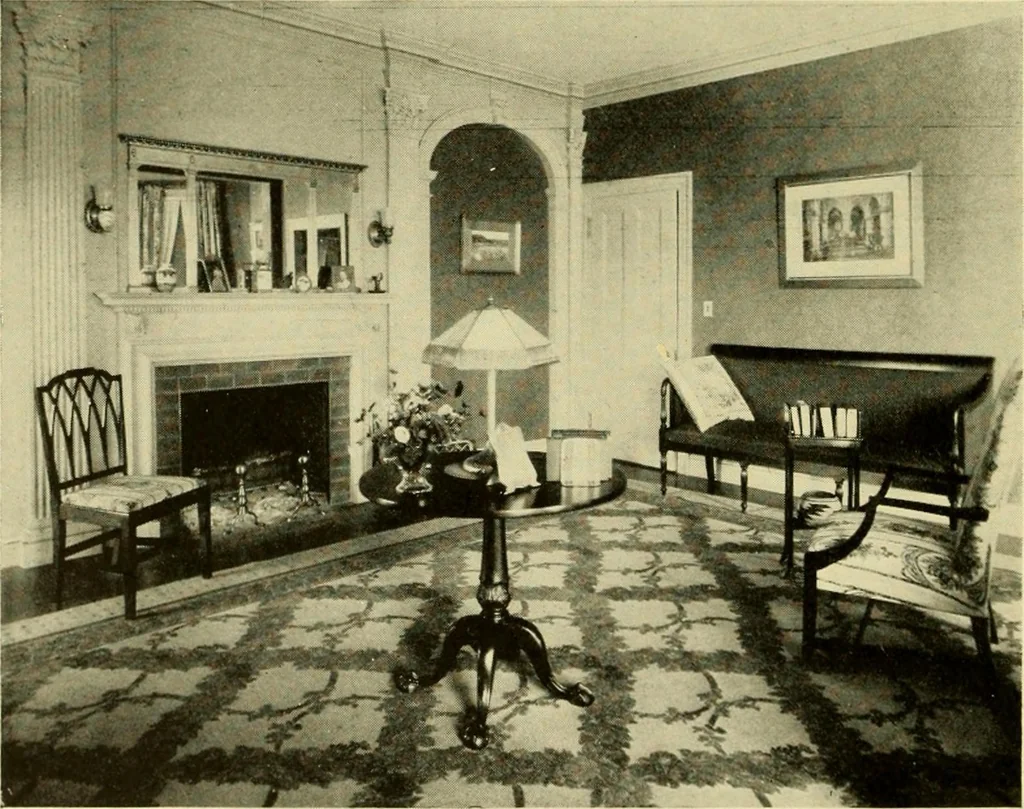 An illustration from Historic homes of New England, 1914, leaf 245