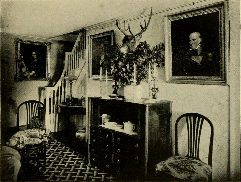 An illustration from Historic homes of New England, 1914, leaf 256