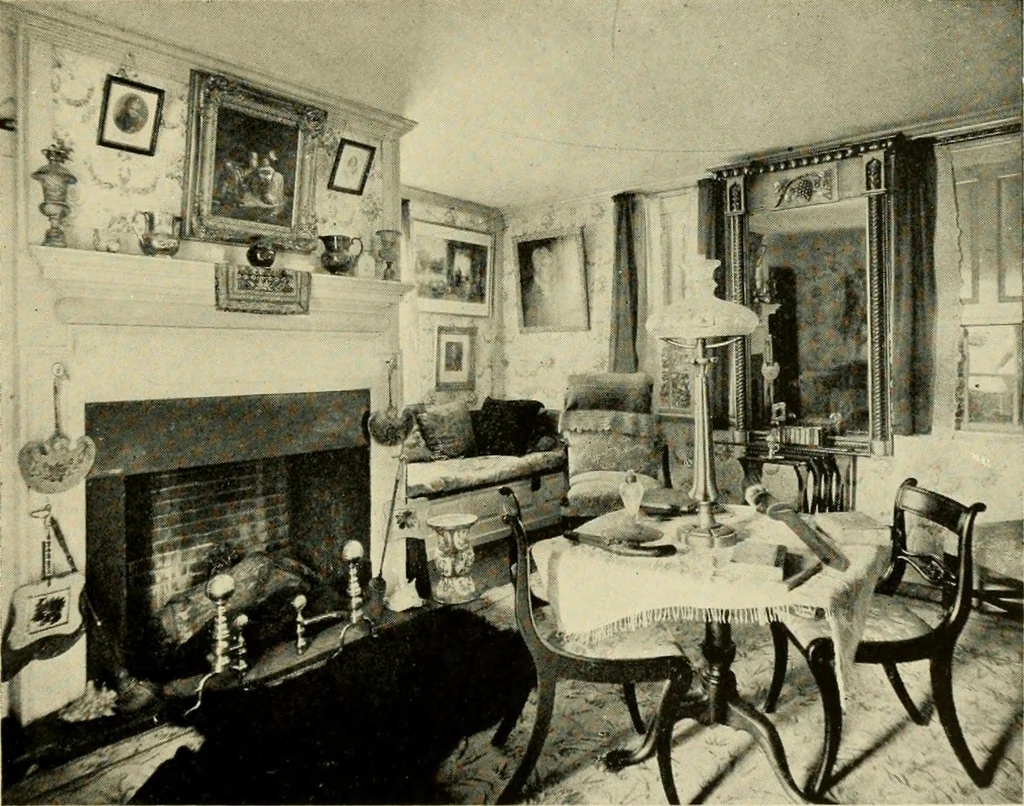 An illustration from Historic homes of New England, 1914, leaf 256