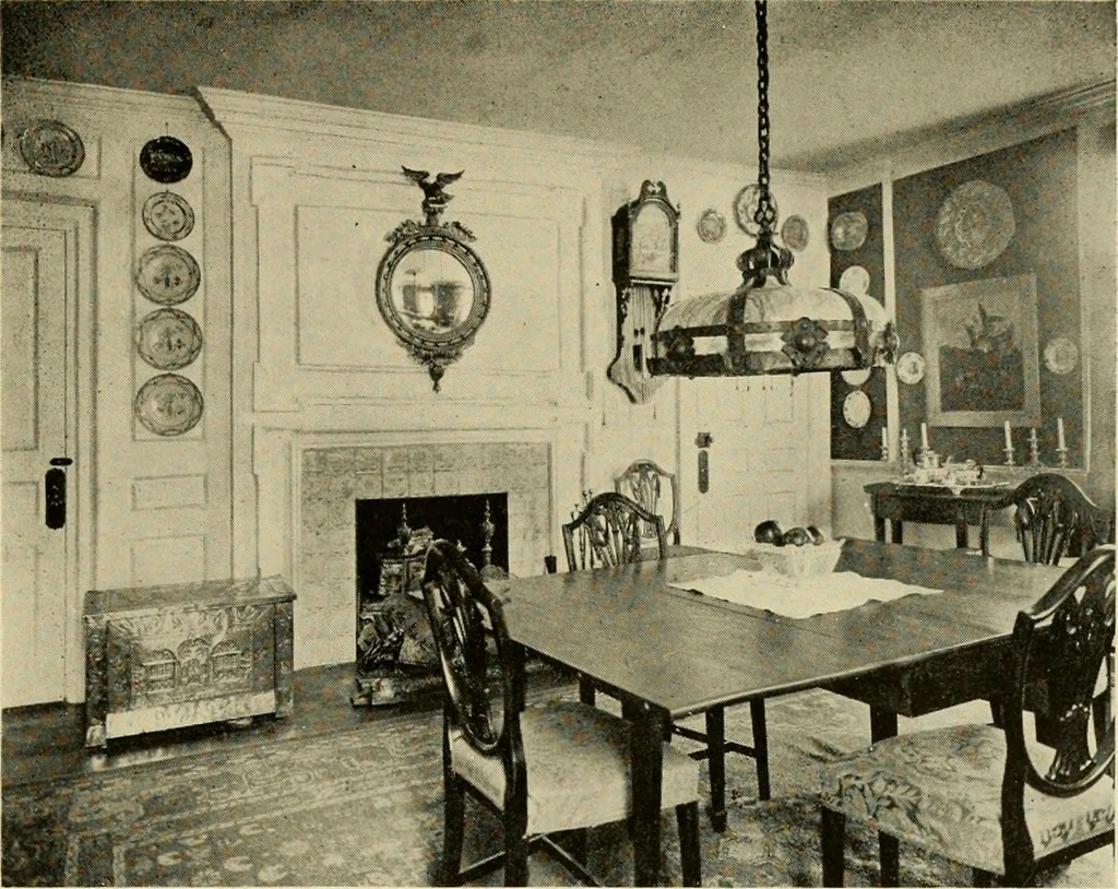 An illustration from Historic homes of New England, 1914, leaf 274