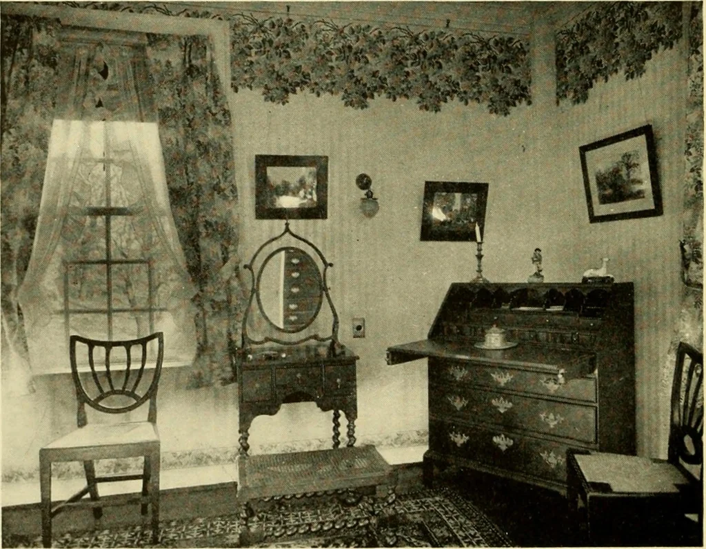 An illustration from Historic homes of New England, 1914, leaf 275