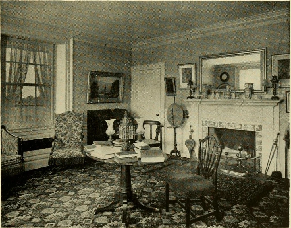 An illustration from Historic homes of New England, 1914, leaf 308