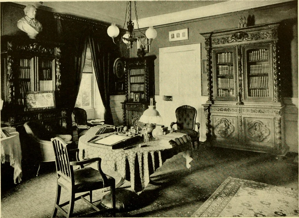 An illustration from Historic homes of New England, 1914, leaf 341