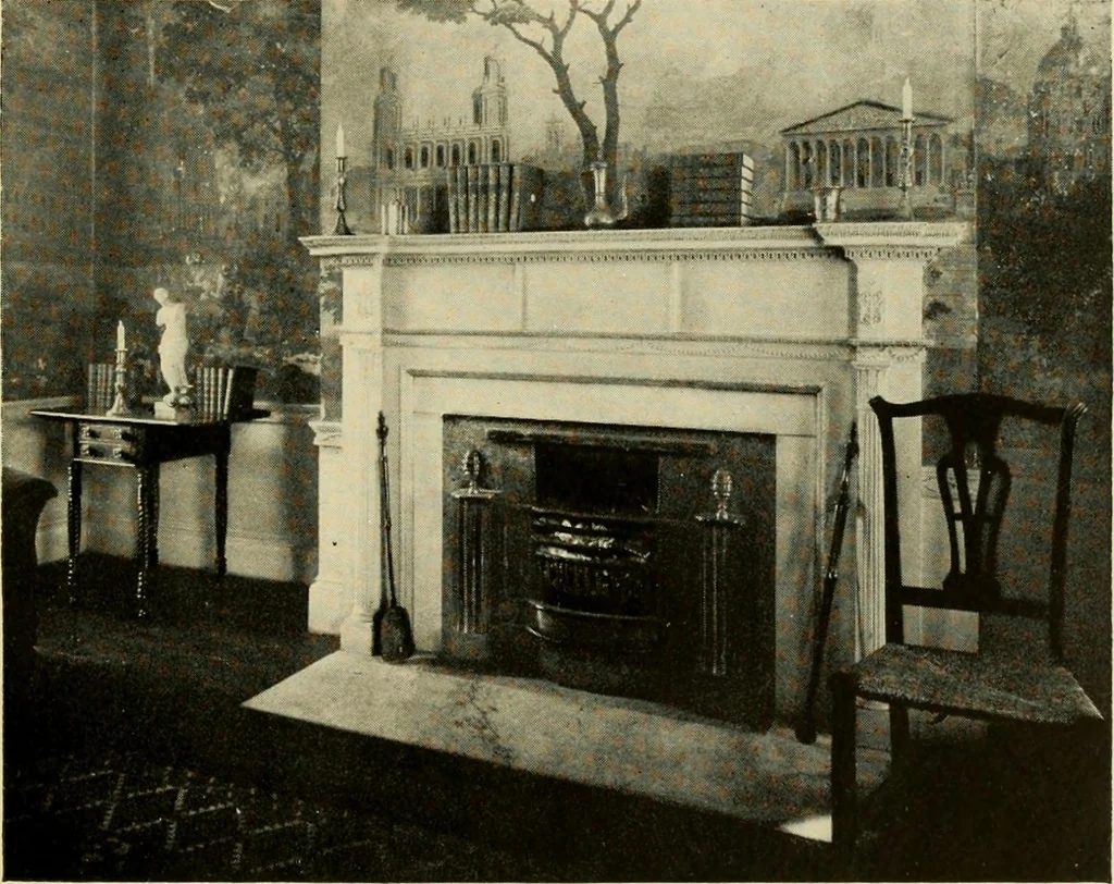 An illustration from Historic homes of New England, 1914, leaf 38